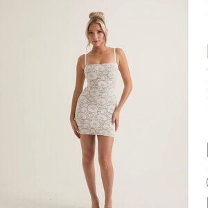 Alana Eve ZOE  Delicate Lace Mini Dress With Removable Straps sz XL